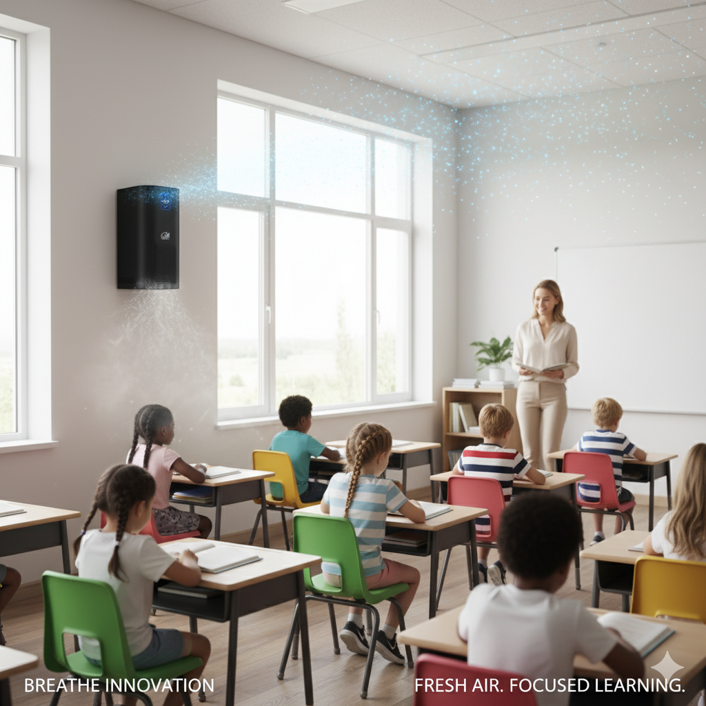 Commercial + Large Residential Use: Capture & Kill Air and Surface Sanitizer: HEPA + PCO + Plasma Technology