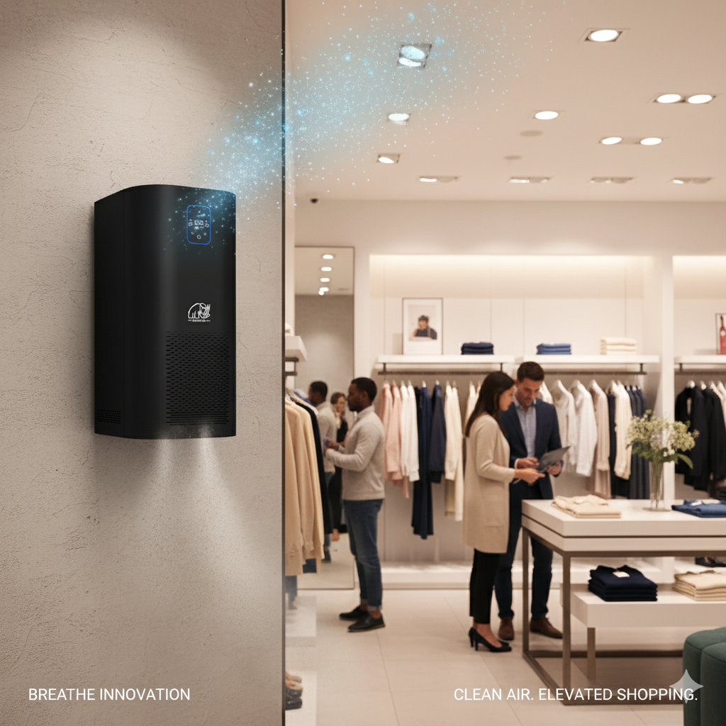 Commercial + Large Residential Use: Capture & Kill Air and Surface Sanitizer: HEPA + PCO + Plasma Technology